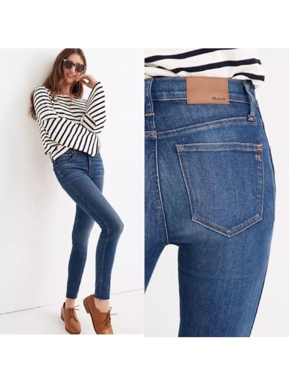 MADEWELL 9” High Rise Skinny Raw Hem Jeans J6515 size 25